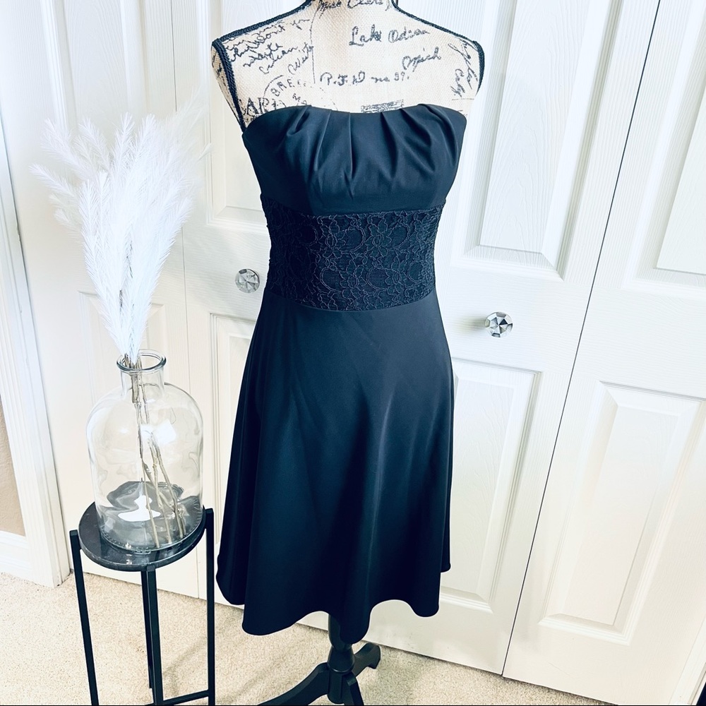 WHBM black corset dress